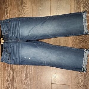 ❤️ DEMOCRACY AB TECHNOLOGY HIGH RISE CROP FLARE STEP HEM JEANS, 16 (33)